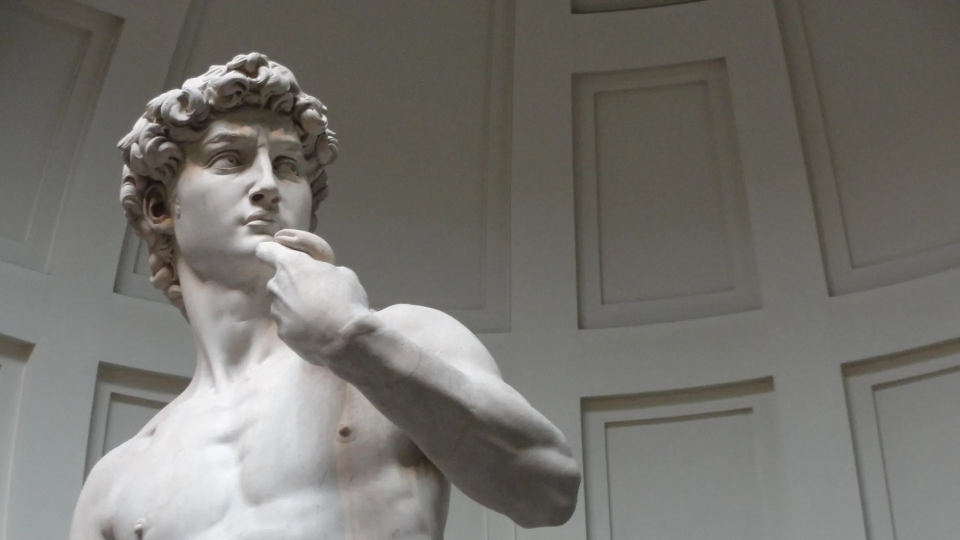 Michelangelo's David statue at the Accademia Gallery