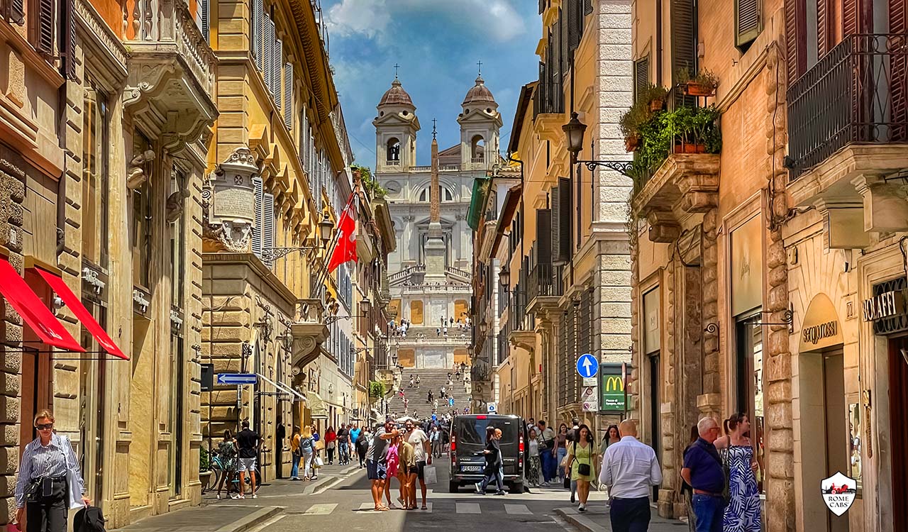 Rome metro train arriving at an underground platform